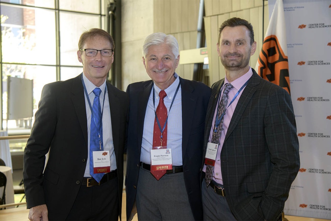 posed photo of researchers Don Kyle, Frank Porreca and Todd Vanderah