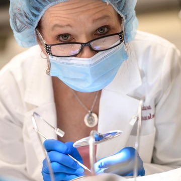 close-up of female surgeon